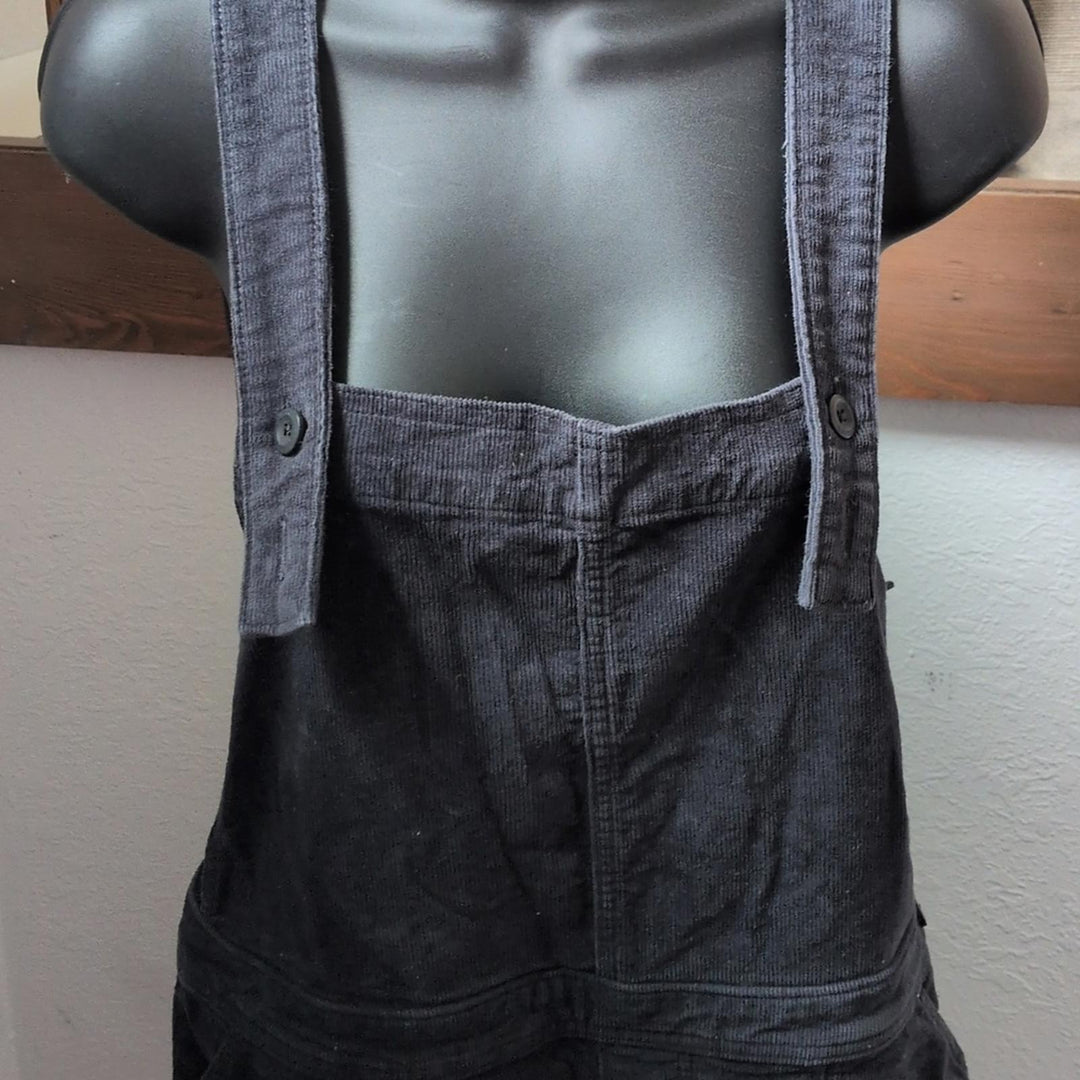 Patagonia Stand Up Cropped Corduroy Overalls In Gray Black -  US 12