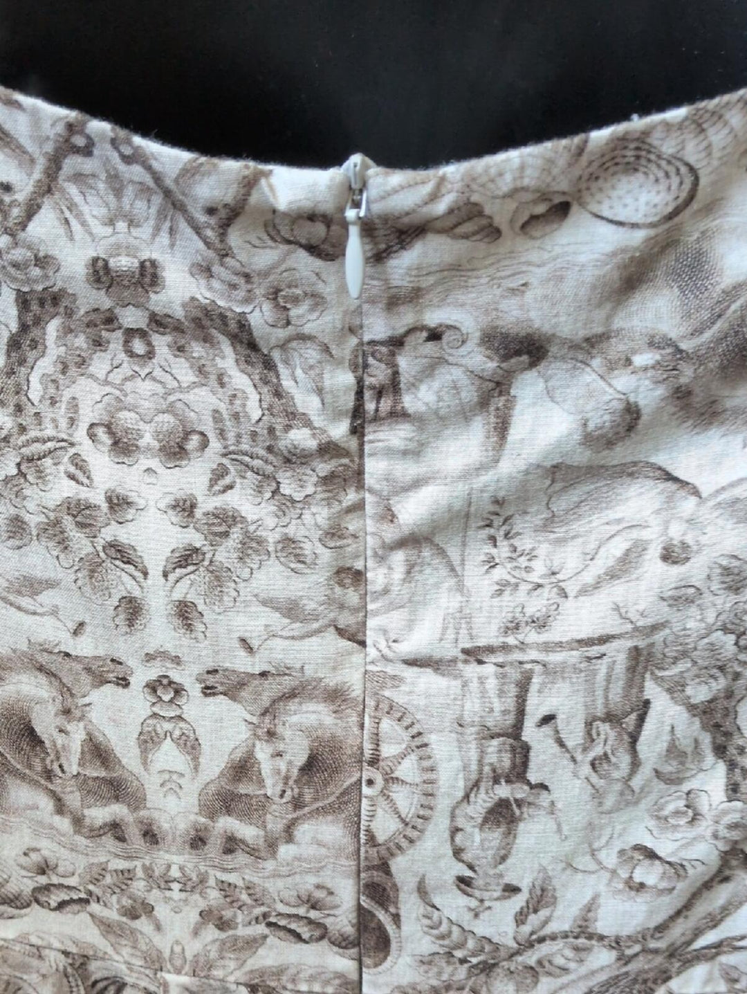 Selkie The Day Dress in the Milkmaid Brown Toile Cotton -XS