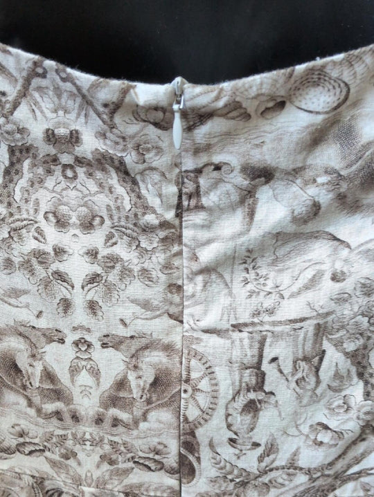 Selkie The Day Dress in the Milkmaid Brown Toile Cotton -XS