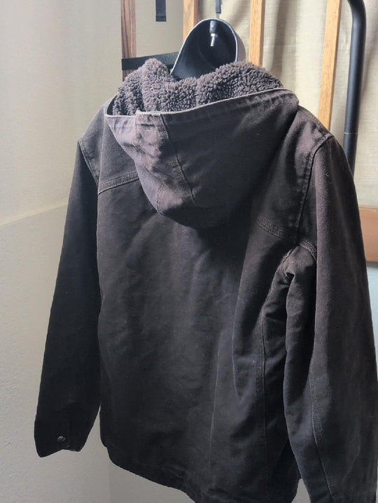Vintage Y2K Women's Carhartt Duck Canvas And Sherpa Jacket - Small