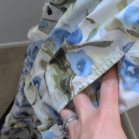 Abercrombie & Fitch Blue Floral V-neck Midi Dress.- Small