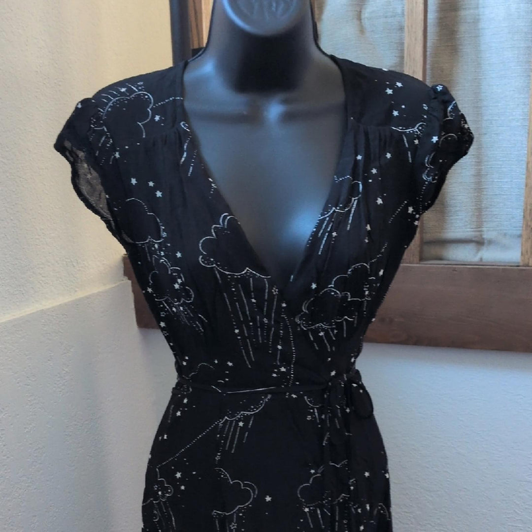 Rare Reformation Carina Dreamscape Rain Cloud Wrap Dress - XS