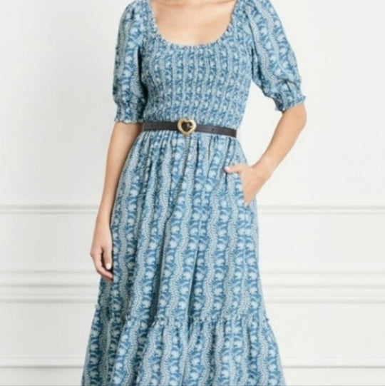 Hill House home rare Louisa nap dress in trailing blue vine