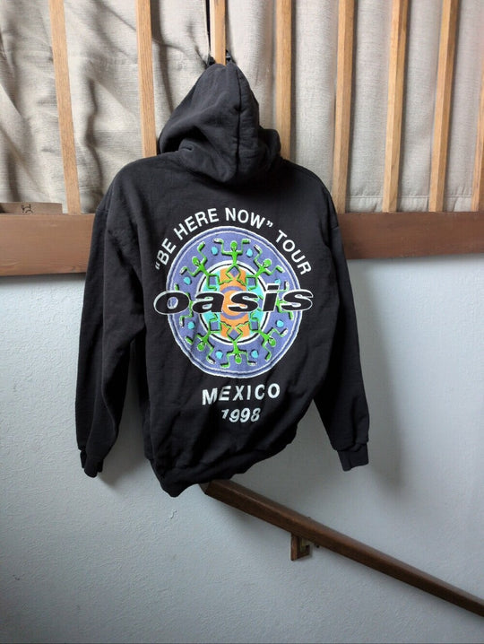 Oasis Be Here Now Mexico 1998 Tour Hoodie XL