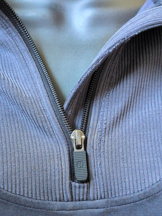 Lululemon Brushed Softstreme Ribbed Half Zip Gray - US 6