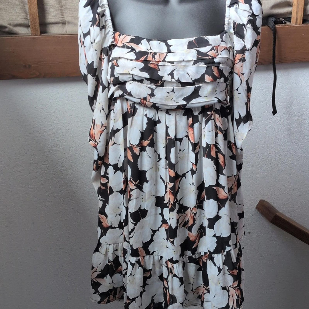 Abercrombie Long Sleeve Floral Emerson Mini Dress