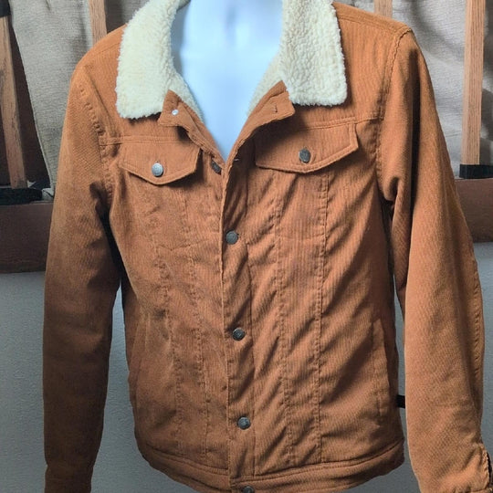 Beautiful Giant Sherpa And Corduroy Jacket - M