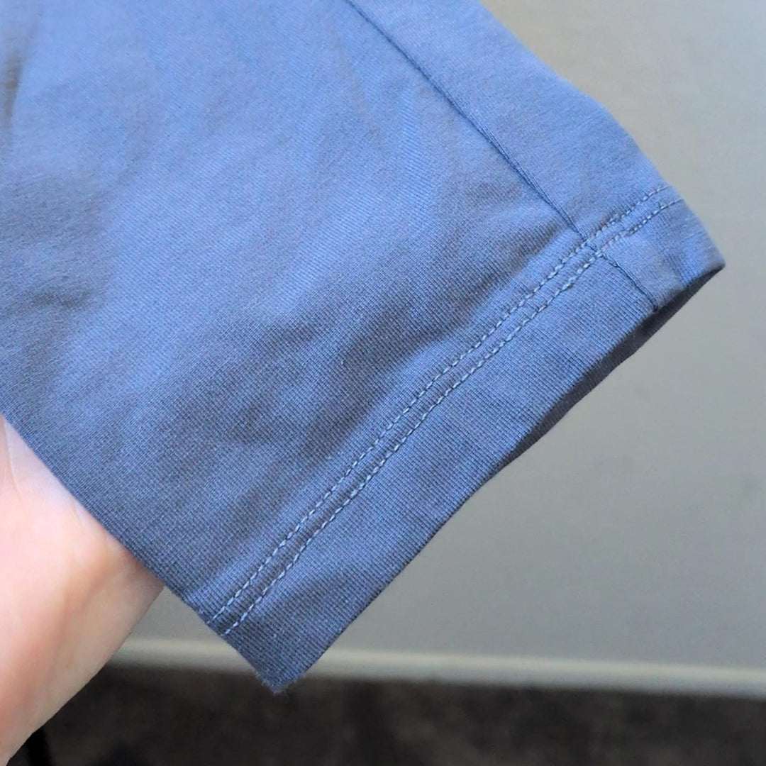 Blue Athleta V-neck Long Sleeve Shirt - L