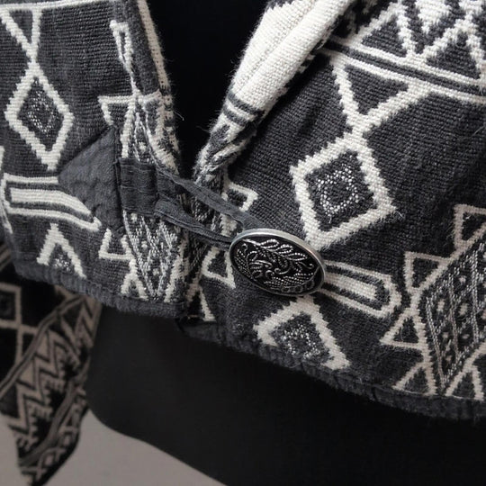 Vintage Flashback Southwestern Native Pattern Cropped Jacket - Medium
