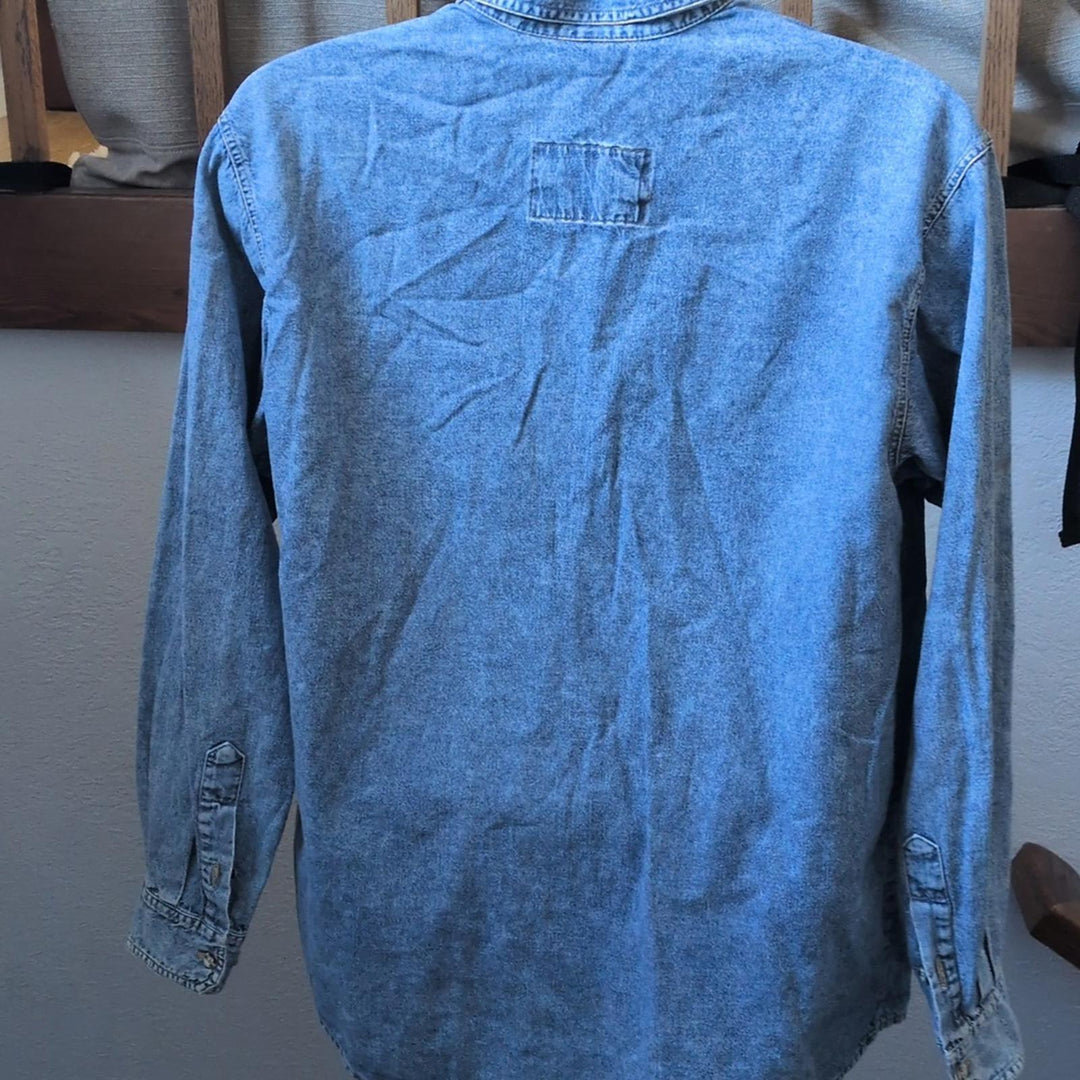 Vintage Wrangler Jean Button Down Shirt - Large