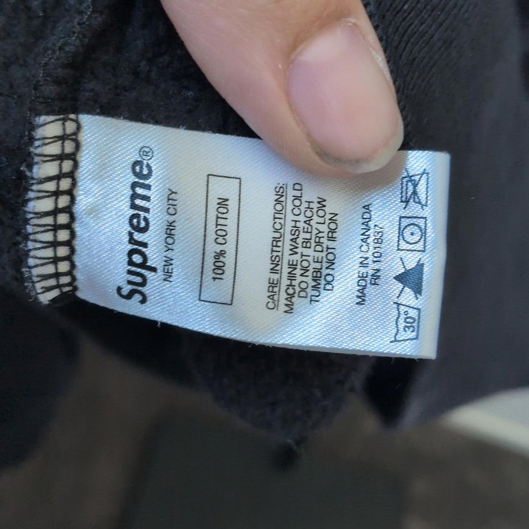Mens Supreme Digital Logo Embroidered Hooded Sweatshirt