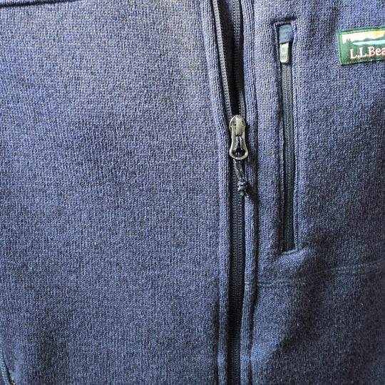 Men's LL Bean Slightly Fitted Polyester Zip Up Vest