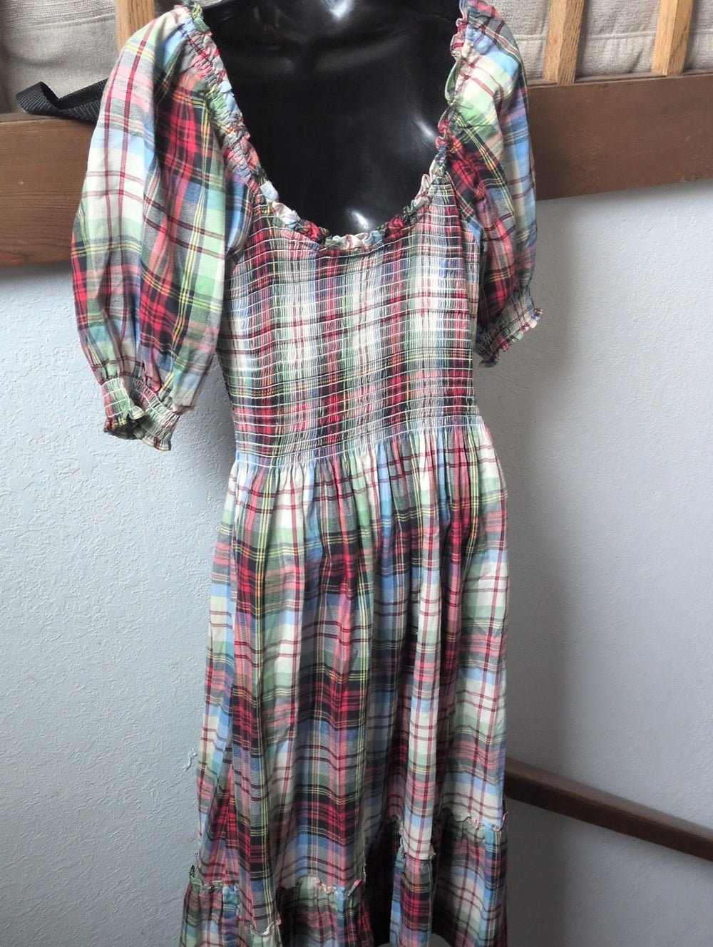The Louisa Nap Dress in Tartan Plaid by  Hill House Home size m