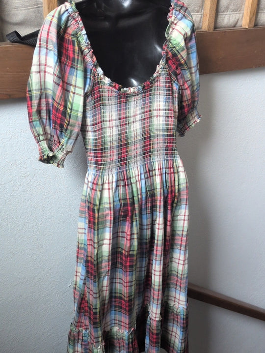 The Louisa Nap Dress in Tartan Plaid by  Hill House Home size m