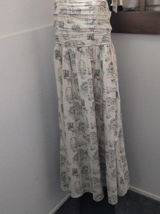 Rare Abercrombie Emerson Tie Strap Dress In Italian Wine Print - Medium