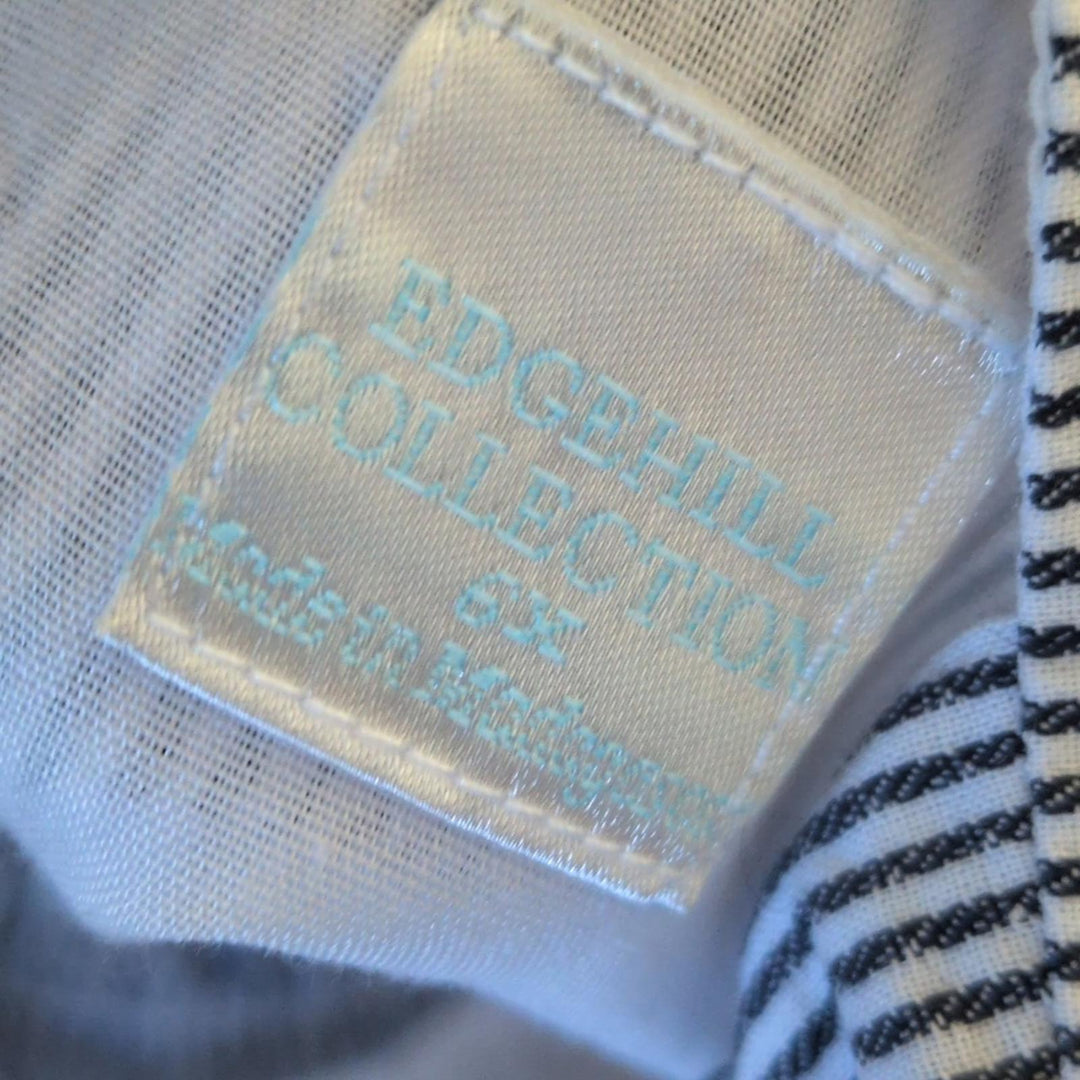 Edgehill Collection Navy Pinstripe Girls Cotton Dress - 6X