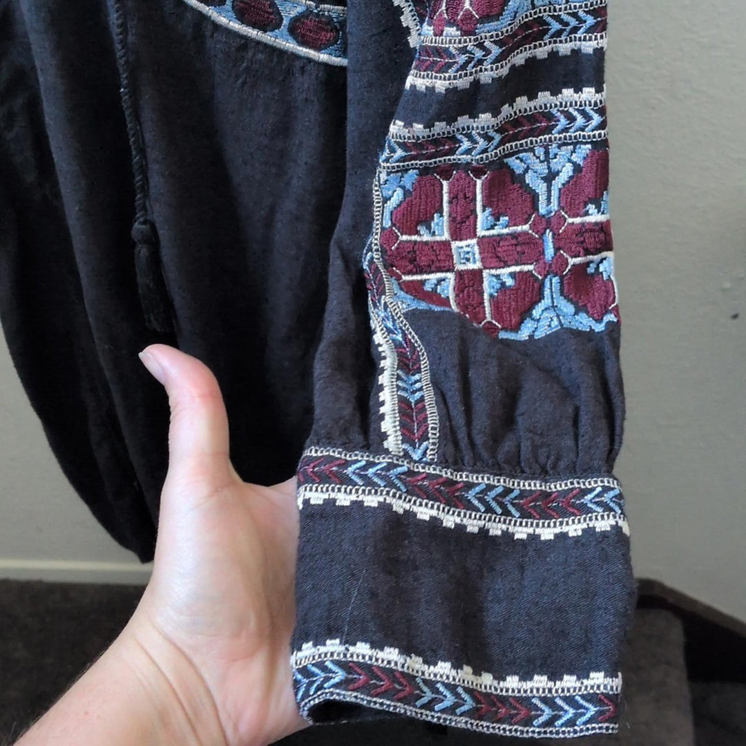 Free People All My Life Embroidered Mini Dress - Small