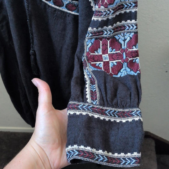 Free People All My Life Embroidered Mini Dress - Small