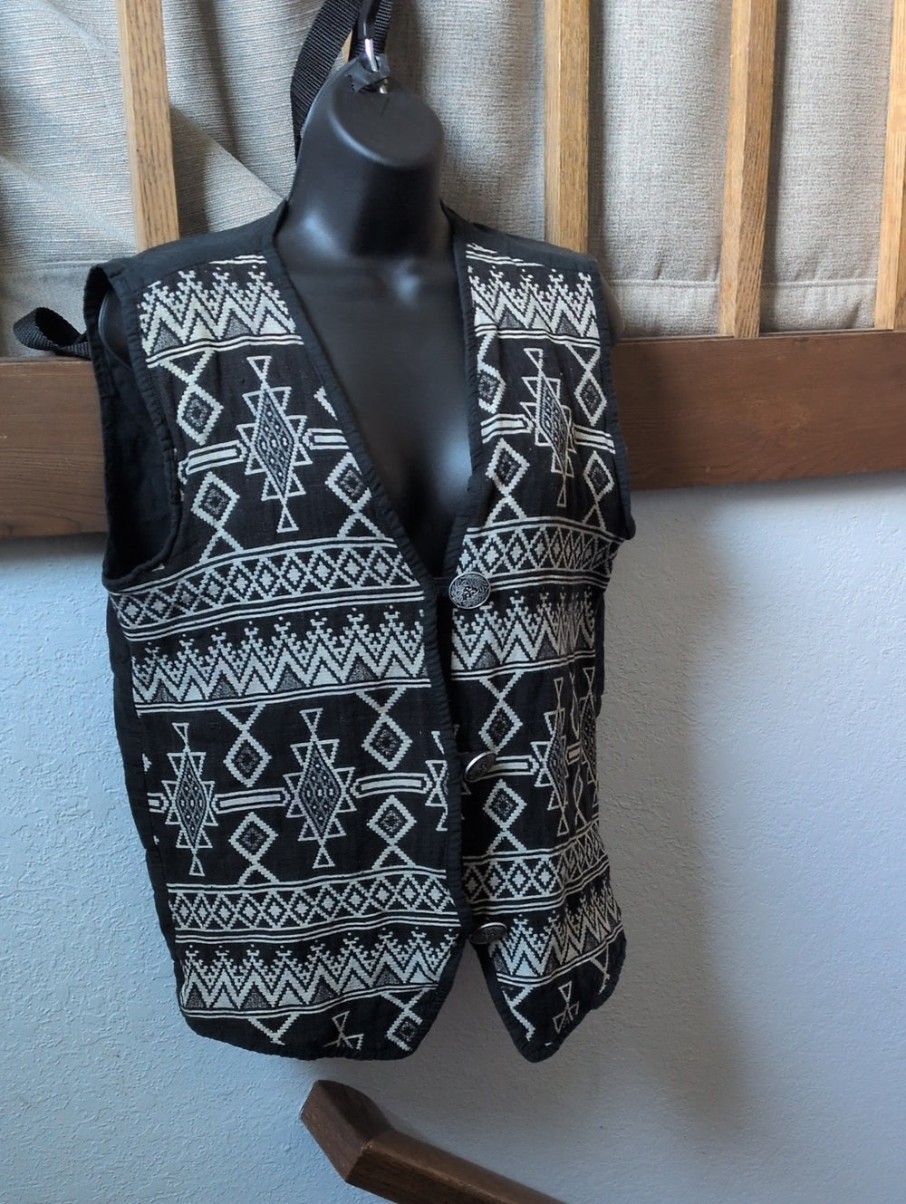 Vintage Flashback Aztec Kilim Style Vest Size L