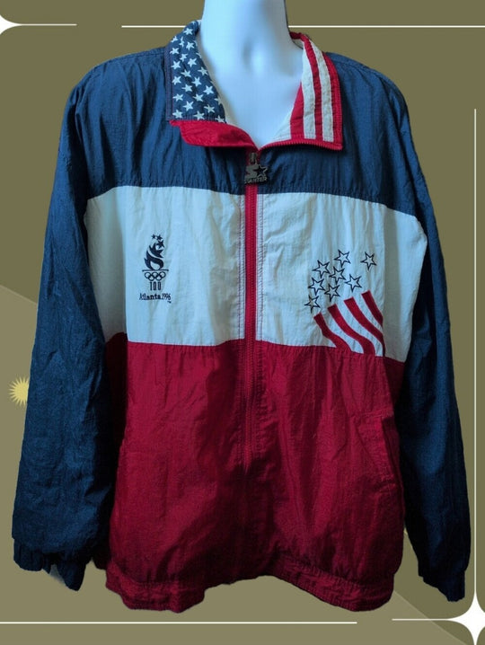Vintage Starter Atlanta 1996 Olympics Track Jacket Windbreaker Size XXL