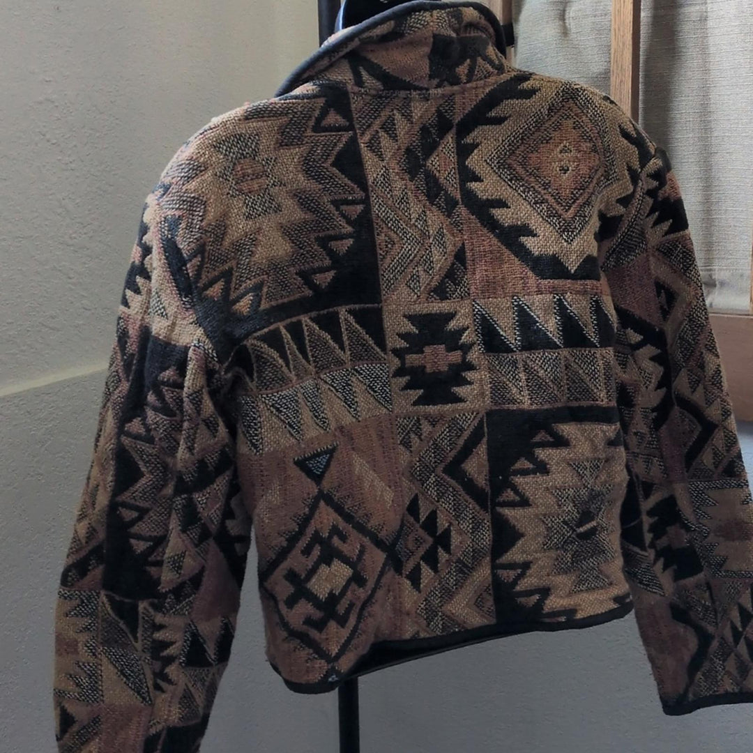 Vintage Flashback Southwestern Cropped Jacket - Medium