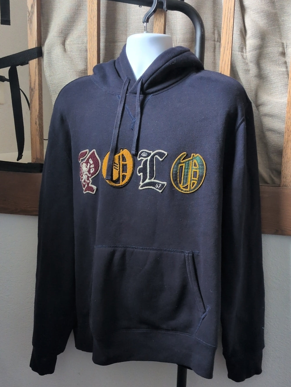 Ralph Lauren Polo hoodie  Old English font logo Hoodie - XL