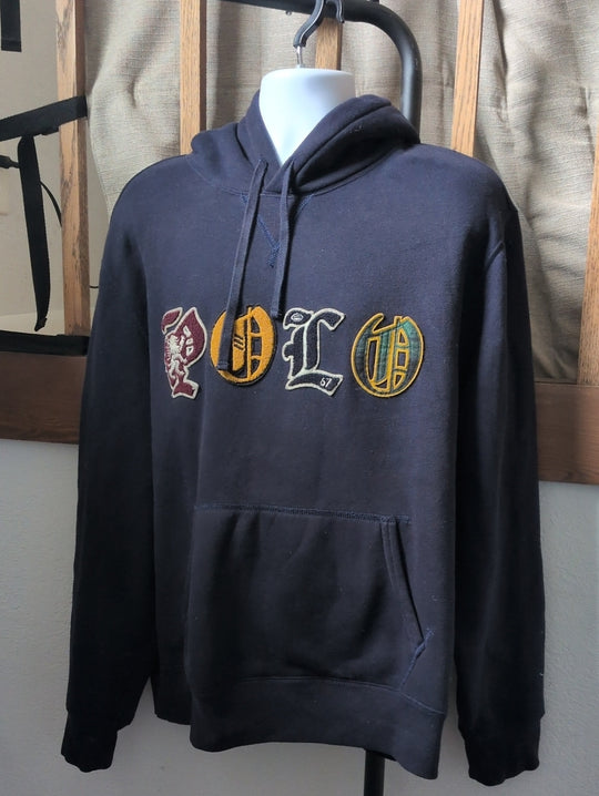 Ralph Lauren Polo hoodie  Old English font logo Hoodie - XL