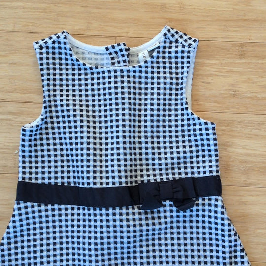 Janie And Jack Navy Blue Checked Girls Dress