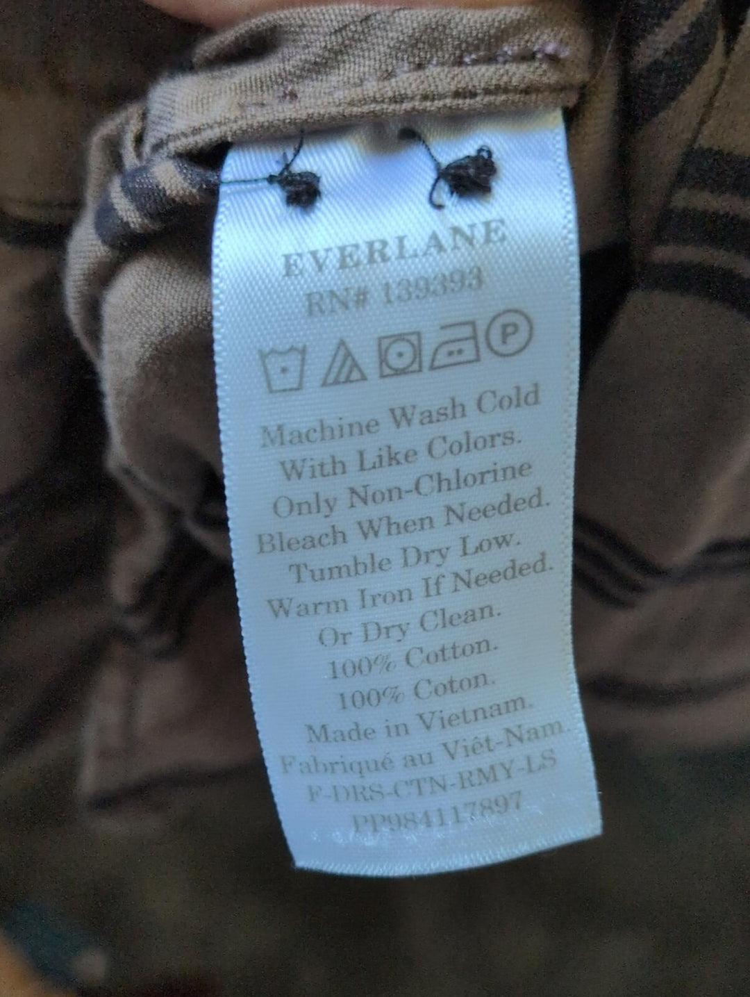 Everlane The Field Dress Oversized Plaid Black And Brown - XS