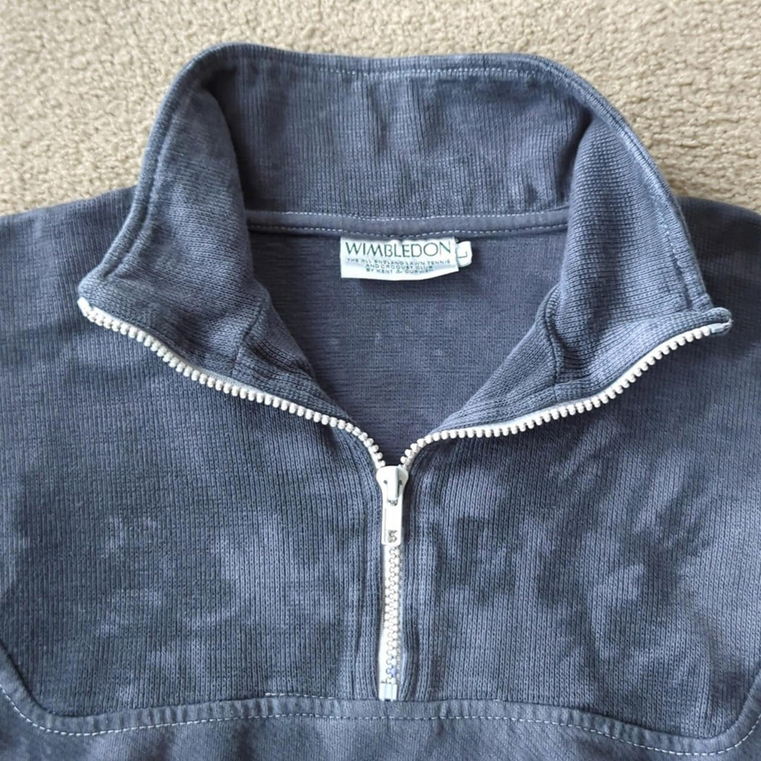 VINTAGE Wimbledon Tennis Quarter Zip Sweater