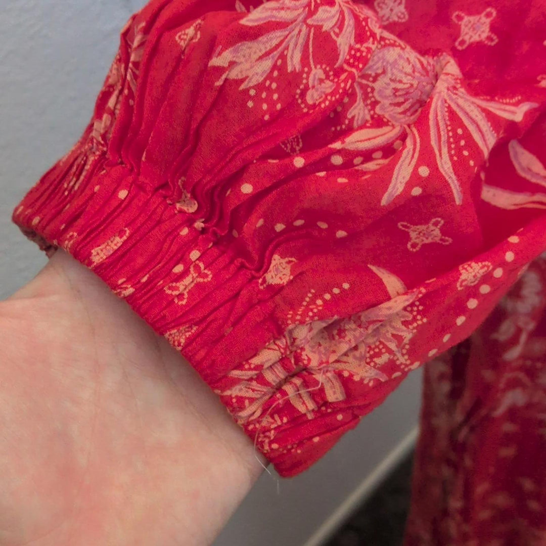 Golden Hour Maxi Dress In Cayenne And Pink - Small
