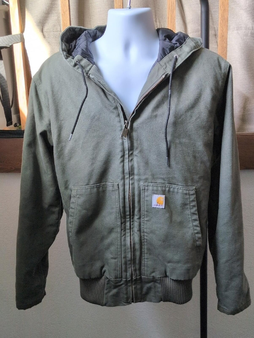 Carhartt J130 - M Loose Fit Duck Canvas Zipper Jacket - Small
