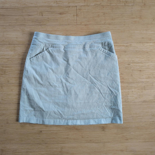 Mario Serrani Italy Sage And White Striped Skort - Medium
