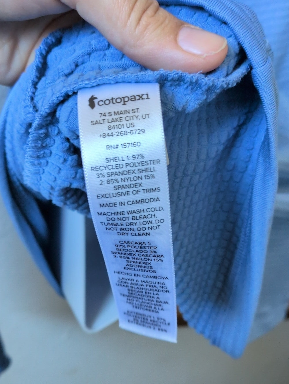 Light blue Cotopaxi Otero Fleece Half-Zip Pullover Size L