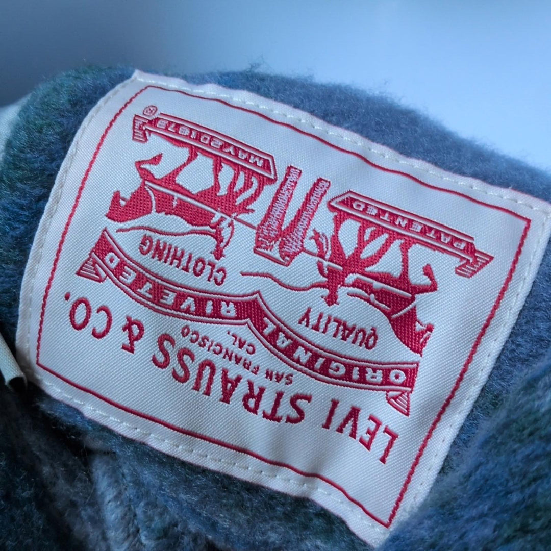 Levi's Fashion Shirt Jacket In Plaid Blue - Medium