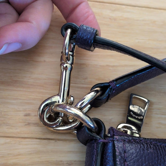 Coach Turnlock Hobo Bag In Eggplant