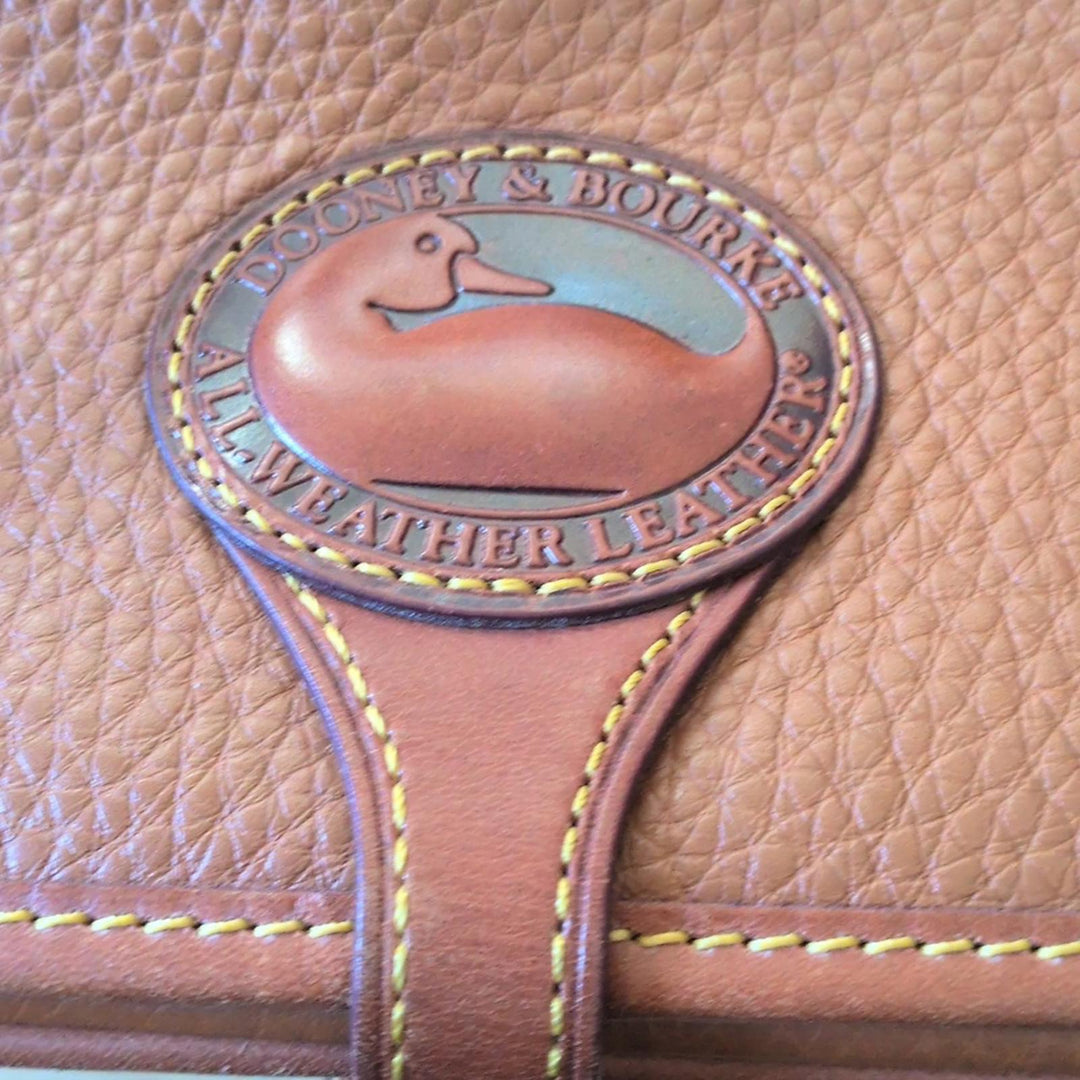Vintage Dooney And Bourke All Weather Leather Western Leather Saddle Bag