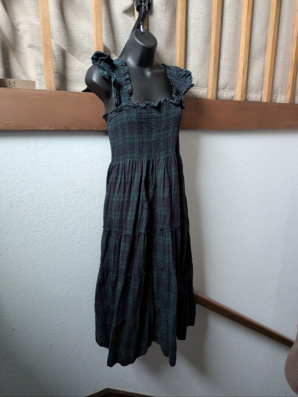 Hill House Ellie Blackwatch Tartan Plaid Dress Size M