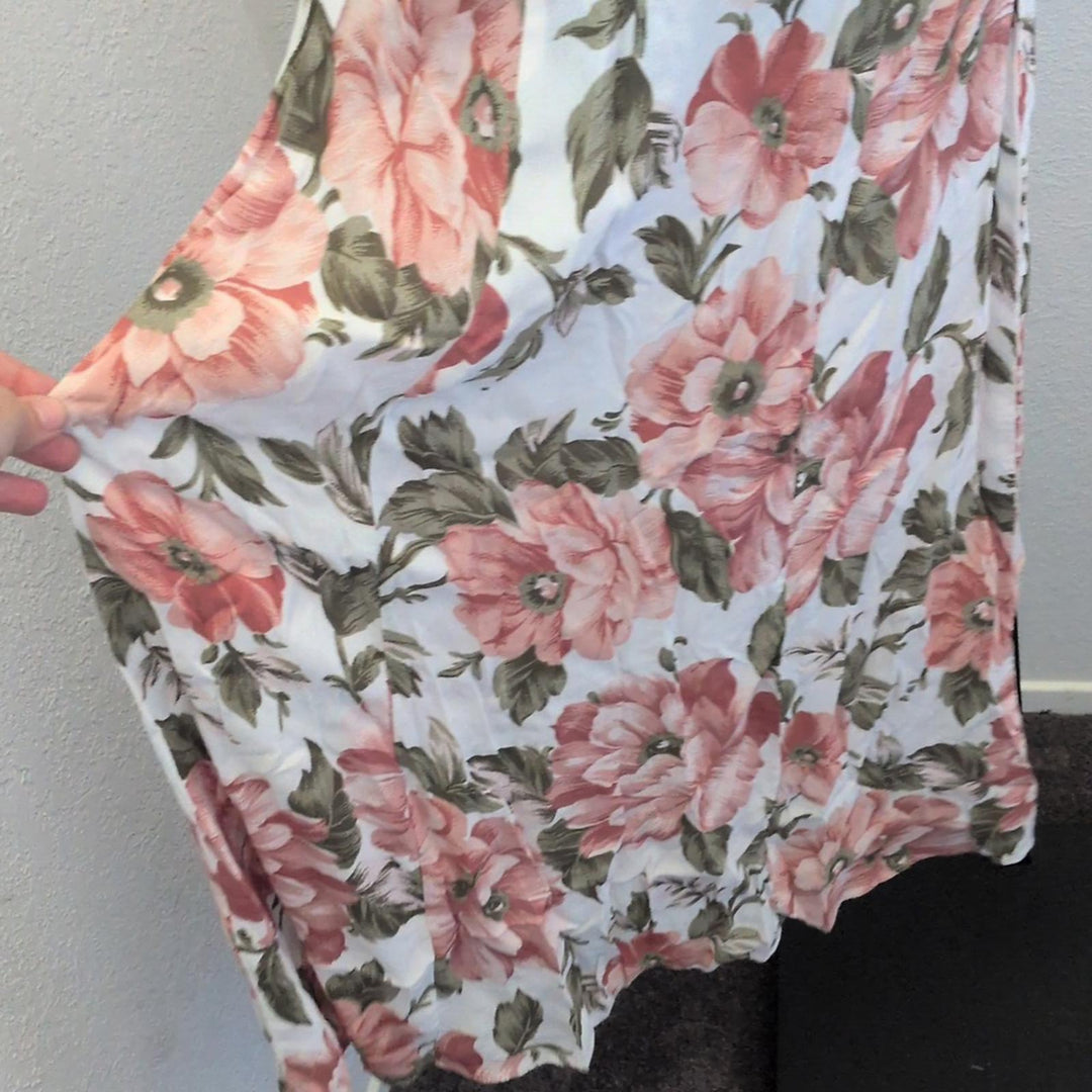 Reformation Ophelia Pink Floral Midi Dress