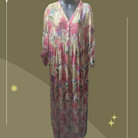 Raga Birds Maxi Dress - Large