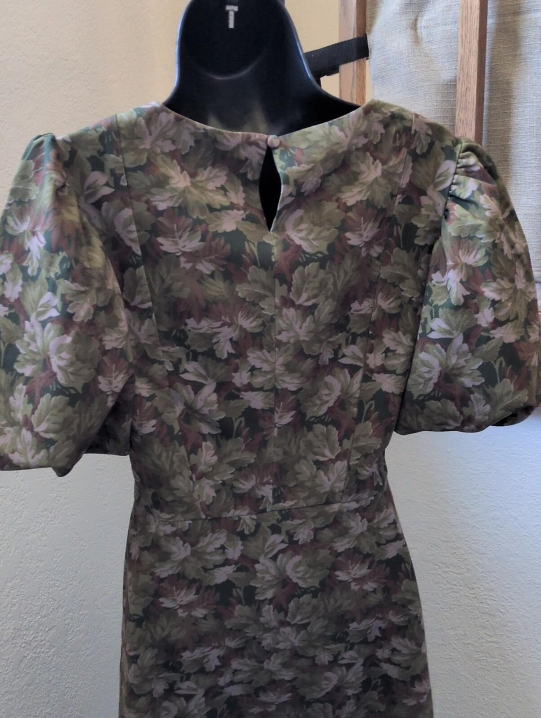 Hill House Home Constance dress In green multi-foliage print - XS