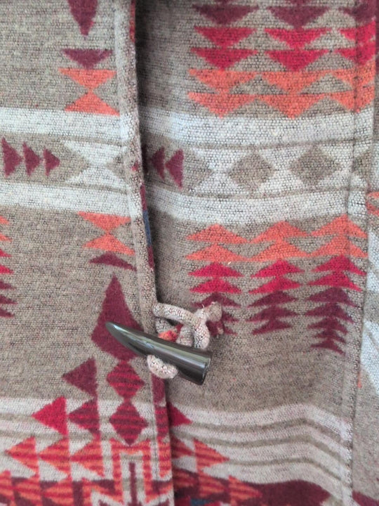 Powder River Outfitters ladies' Aztec print long wool Blend coat - Medium