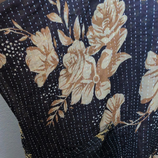 Kantha Bae Midi Moo Dress Gold Floral osfm