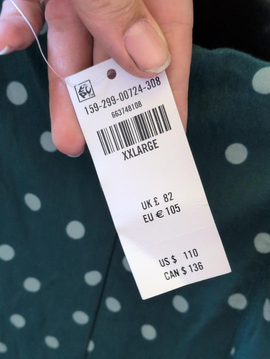 Abercrombie And Fitch Mila Dot Dress In Teal/ Green - XXL