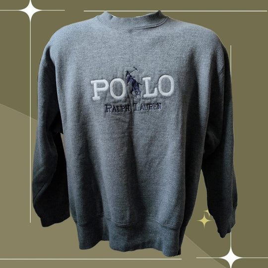 Vintage 90s Polo Ralph Lauren Polo Signature Embroidered Sweatshirt - Large