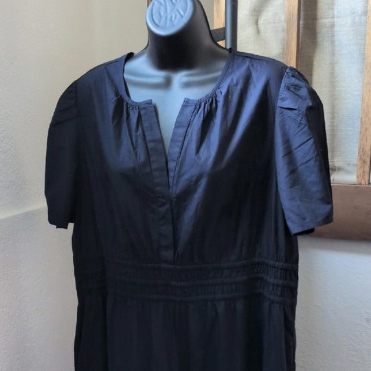 Quince Organic Cotton Poplin Tiered Maxi Dress - XL