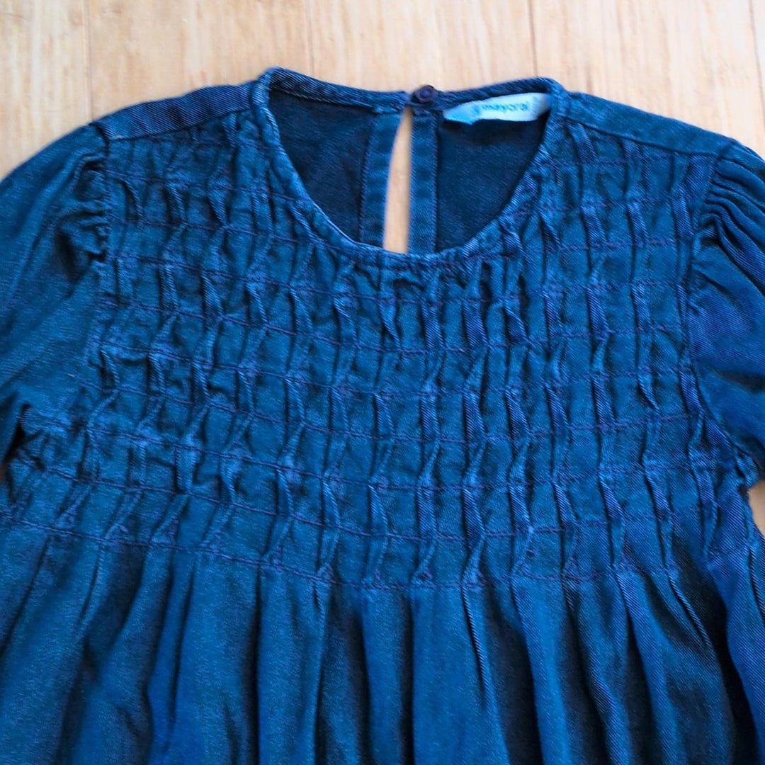 Mayoral Denim Long Sleeve Dress - Girls 6