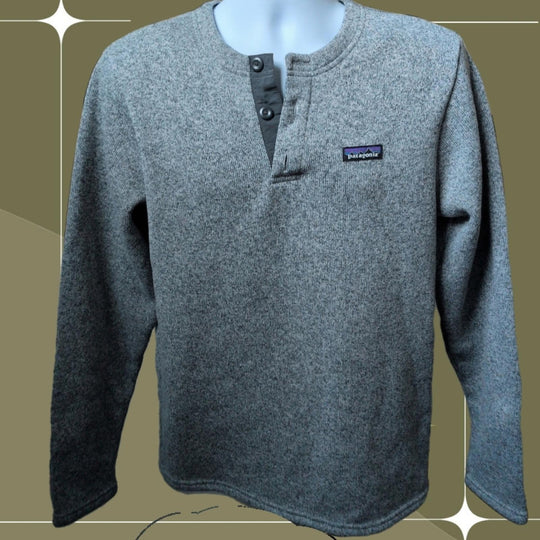 Patagonia Better Sweater Henley Ribbed Heather Knit - Medium