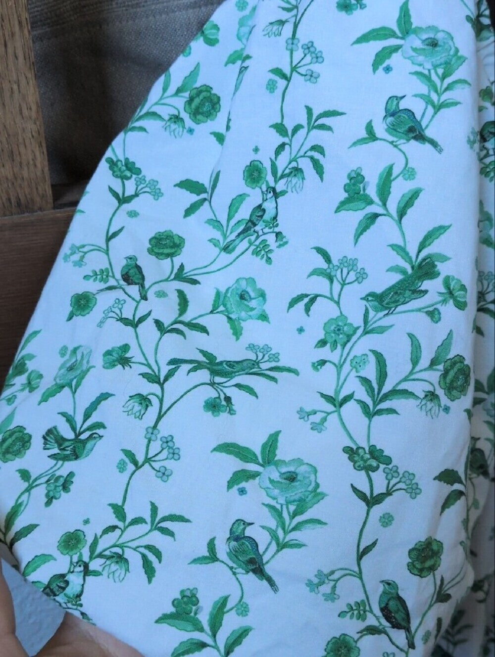 Hill House X La Coqueta Matilda Green Bird Floral Nap Dress Size M