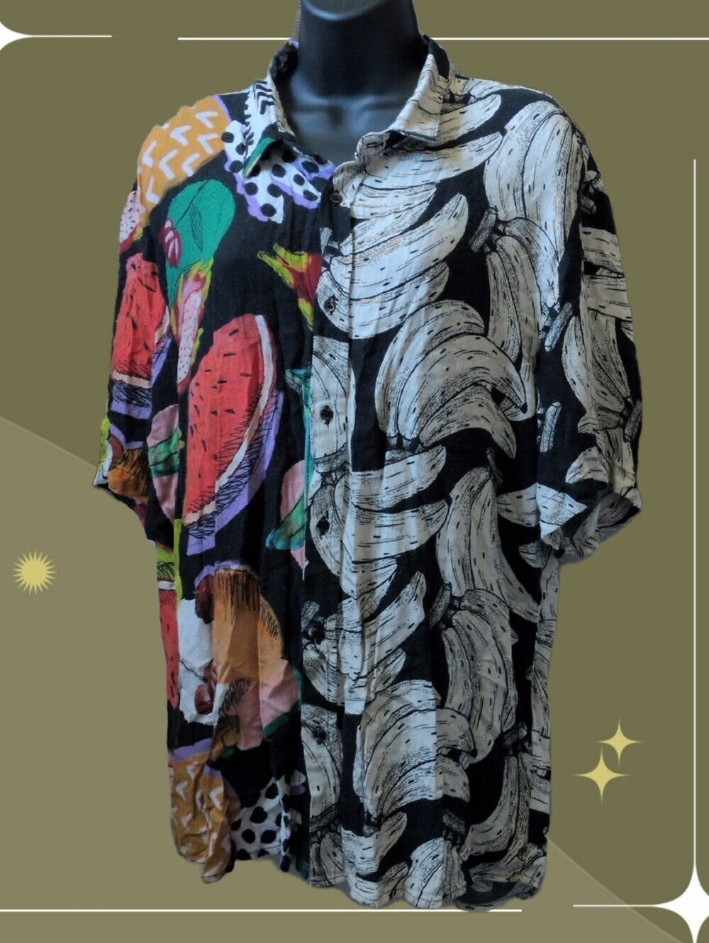 Rare Brazil Farm Rio Fruits Shirt "camisa frutalia farm" - Large